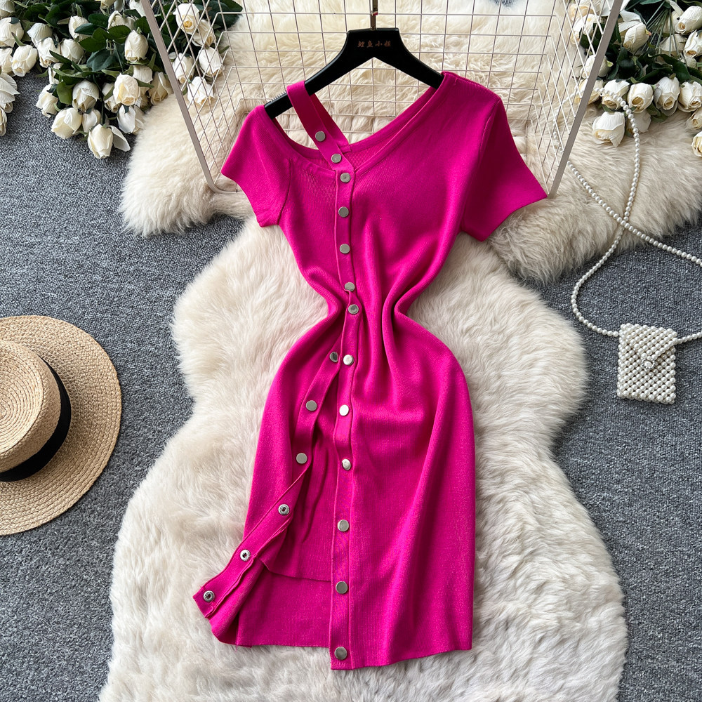 Wrap Dress Work - فستان نسائي متوسط الطول مثير بتصميم
