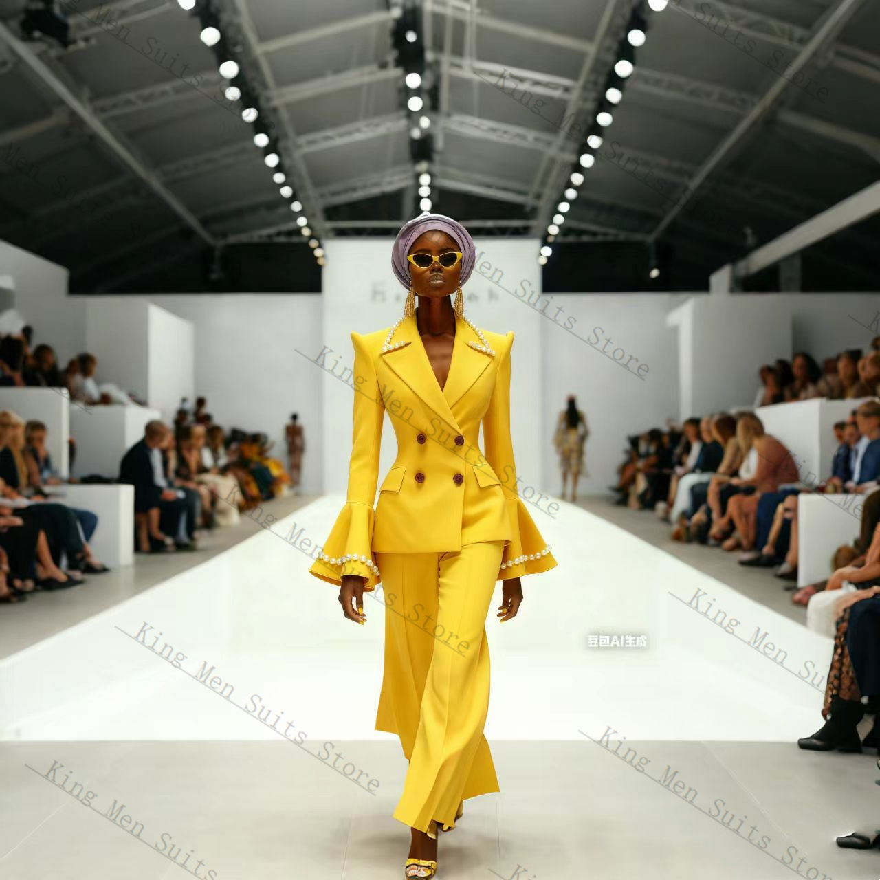 طقم بدلة نسائية أصفر اللؤلؤ مك - مراجعة Yellow Formal Wear Women وسعره