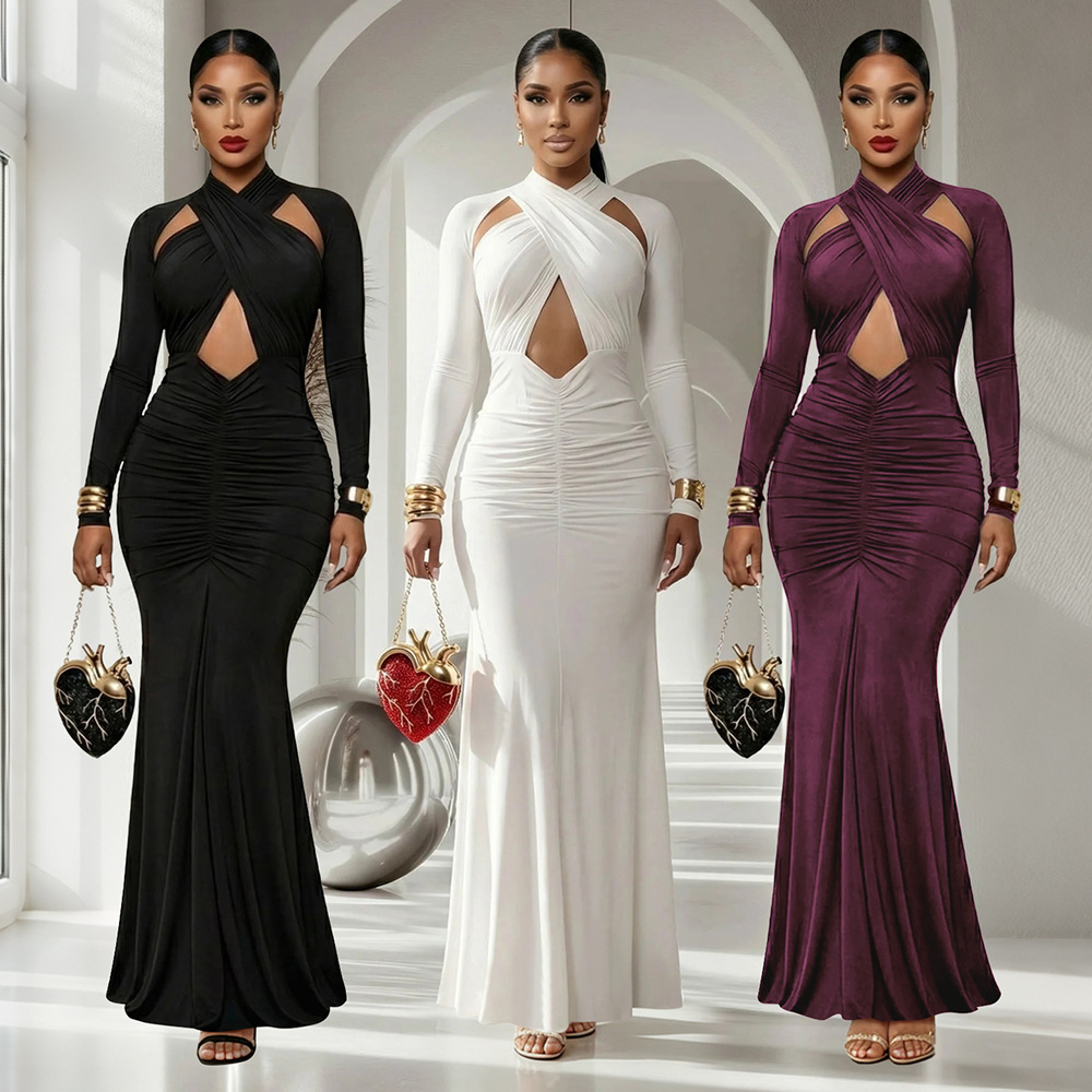 فستان طويل للنساء، فساتين Y2k، - مراجعة Wrap Dress Work وسعره