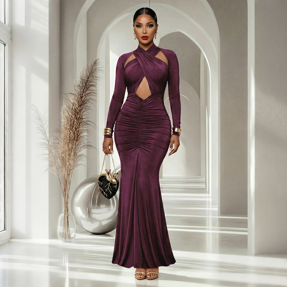 فستان طويل للنساء، فساتين Y2k، - مراجعة Wrap Dress Work وسعره