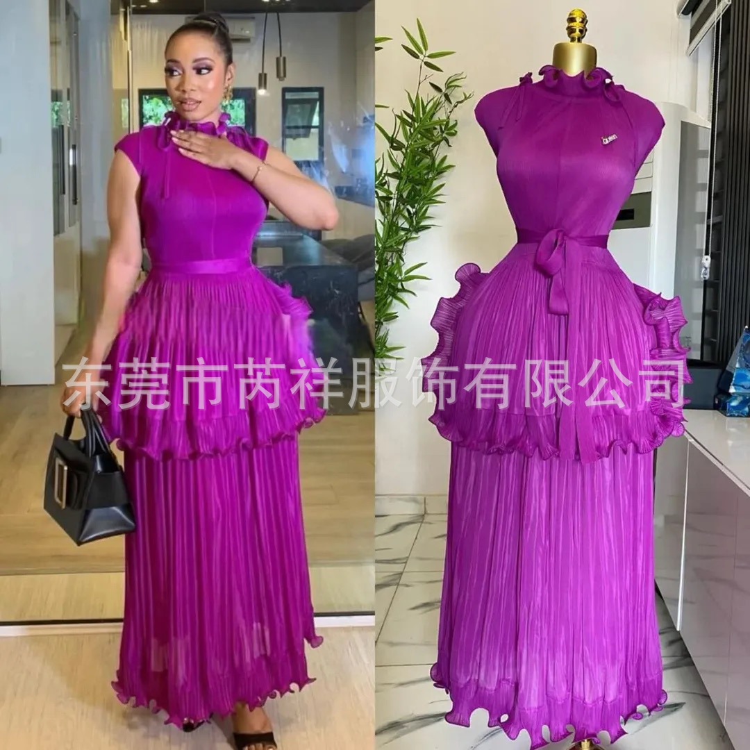 فستان نسائي طويل بقصة A-line،  - مراجعة Wrap Dress Work وسعره